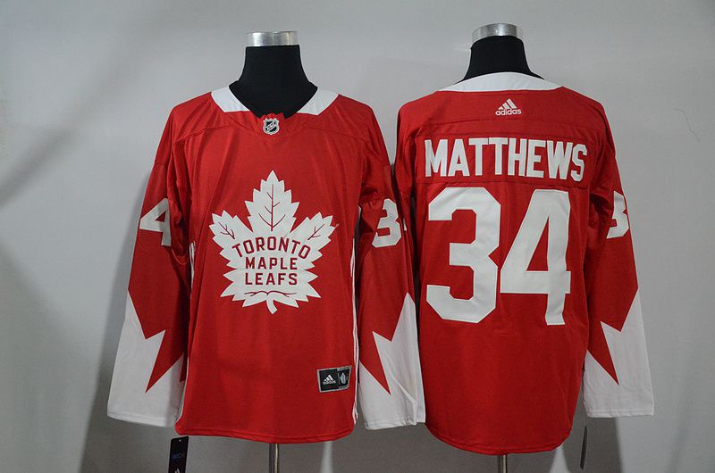 Men Toronto Maple Leafs #34 Matthews Red NHL Jerseys->women nfl jersey->Women Jersey